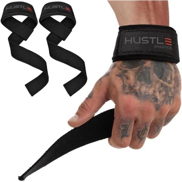 Lifting Straps Gym Wrist Wraps - 24" Strong Cotton Weightlifting Wrist Straps - Picture 2 of 7